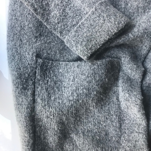 Slouchy Open Long Gray Cardigan - Picture 3 of 4